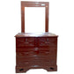 Gavetero Shely 4 Gavetas Moderno Espejo Cuadrado Cherry