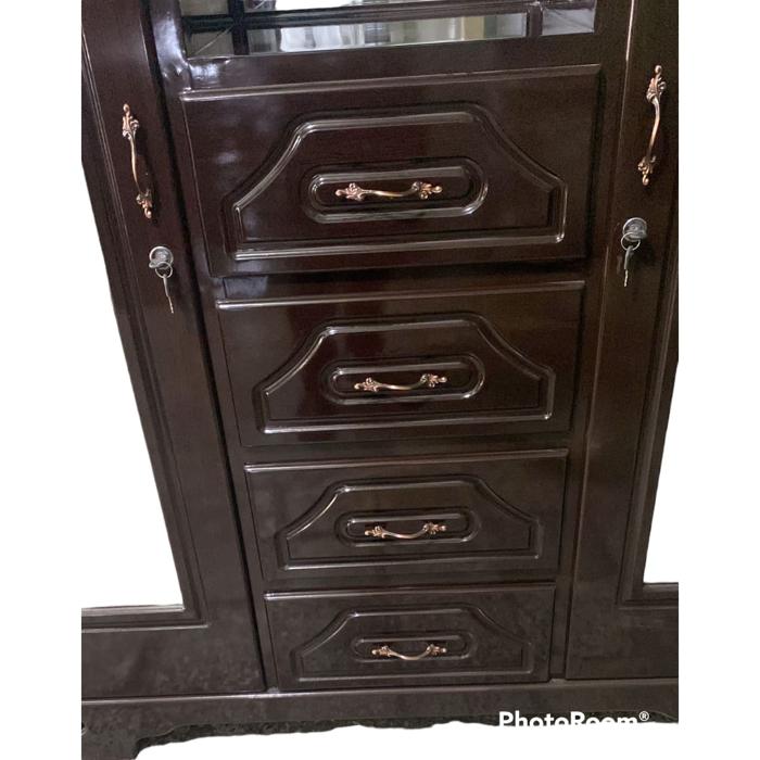 Ropero Shely 3 Cuerpos Marquesa Oscuro