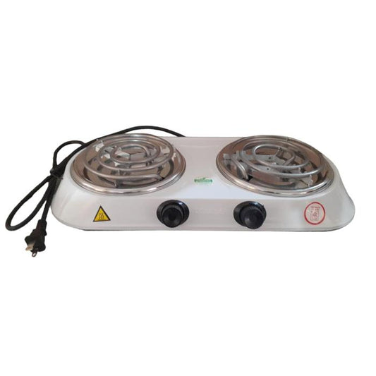 Estufa Electrica Taurus 2 Hornillas Alpha Duo Blanca