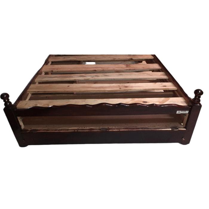 Cama Madera Galilea Matrimonial Torno/Obscuro