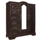 Ropero Shely 3 Cuerpos 4 Gavetas Lateral Chocolate