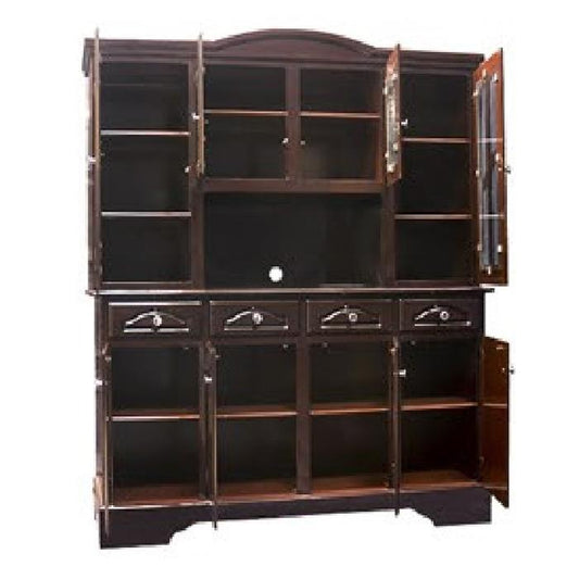 Alacena Shely 4 Puertas Colonial Para Microondas Oscura