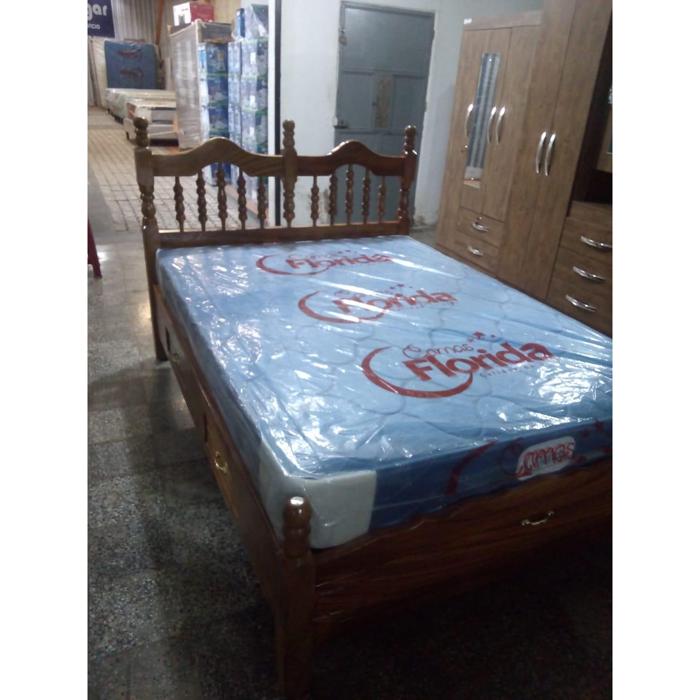 Cama Madera Galilea Matrimonial Tornos Claro
