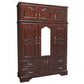Ropero Shely 3 Cuerpos Closet Cama Con Maletero Chocolate