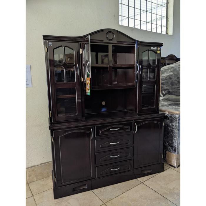 Trinchante Mv 4 Puertas Moderno Para Microndas Oscuro
