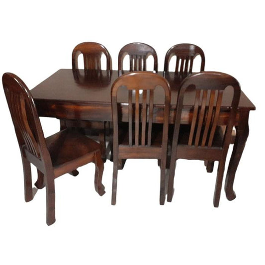 Comedor Galilea 6 Sillas Madera Cuadrado Natural