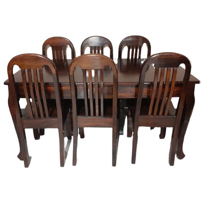 Comedor Galilea 6 Sillas Madera Cuadrado Natural