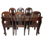 Comedor Galilea 6 Sillas Madera Cuadrado Obscuro
