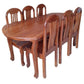 Comedor Galilea 6 Sillas Madera Ovalado Natural