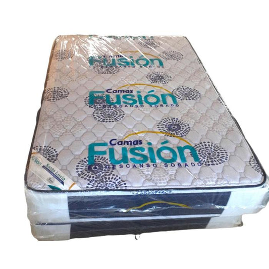 Set Cama Fusion Matrimonial Santa Lucia Pique 2 En 1, 2 Euro