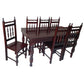 Comedor Galilea 6 Sillas Madera Torneado Oscuro