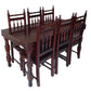 Comedor Galilea 6 Sillas Madera Torneado Oscuro